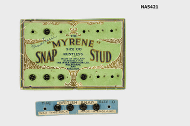 Snap studs on cards