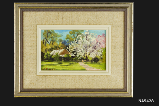 Painting of Schwerkolt Cottage.