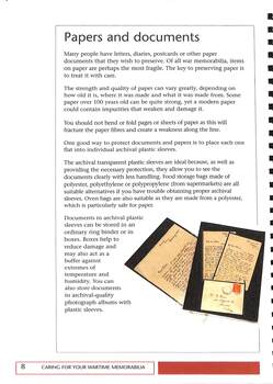 Caring for your wartime memorabilia.