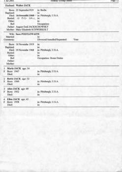 Johann August Schwerkolt Family Group Sheet