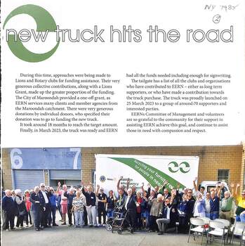 The Eastern Emergency Relief Network received a new truck in March 2023, part 2.