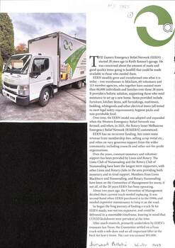 The Eastern Emergency Relief Network received a new truck in March 2023, first part
