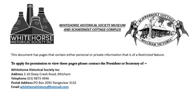 Document - Memoir, Rosalie Whalen, Rosalie Schwerkolt  RESTRICTED DOCUMENT, Sep 2020
