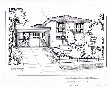 A black and white line drawing of 