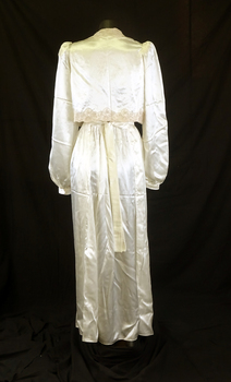Night dress and bed jacket. Coffee coloured 