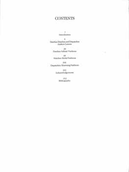 Table  of Contents for the book of historical christening, bridal and mourning fashions.