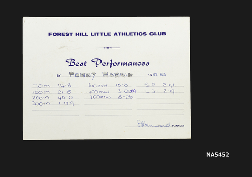 Athletics award