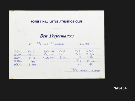 Athletics award