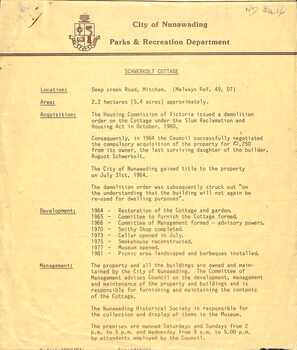 City of Nunawading Parks & Recreation Dept. 83/84