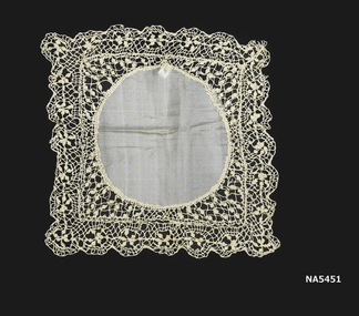 Silk and Maltese Lace Handkerchief