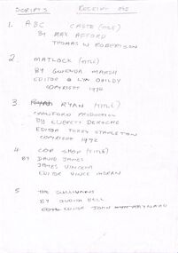 Radio and Television Scripts