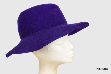 Purple felt hat