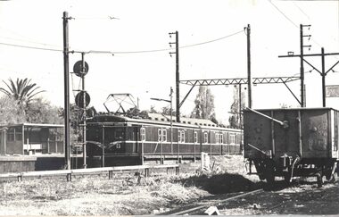 Blackburn Railway Station showing carriage at the platform.