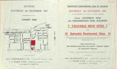 Auction at Canterbury and Middleborough Roads