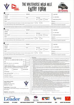 Whitehorse Mega Mile, A Two Mile Fun Run/Walk