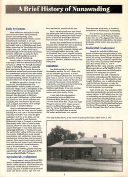 Nunawading 1986, Community Resources Guide, Nunawading history