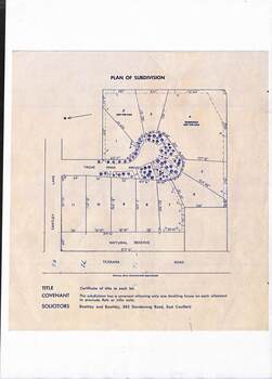 Trove Park Drive Auction flyer from 1969 (subdivision)