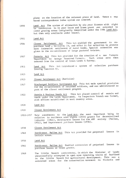 The Lands Manual - A Finding Guide to Victorian Land Records 1836 - 1983, Timeline, 1898 -1969