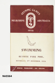 Programme - 1956 Olympic Games Official Programme for Swimming, Sand & McDaugall, C 1956