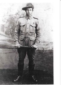 William Schwerkolt in WW1 uniform. Served at Gallipoli and Western Front. Died in 1916 in action.