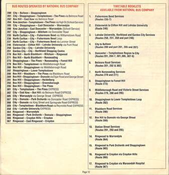 North Nunawading Bus Service Routes