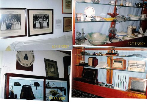 Visitors Centre Display- Museum in 2007 showing a variety of display items..