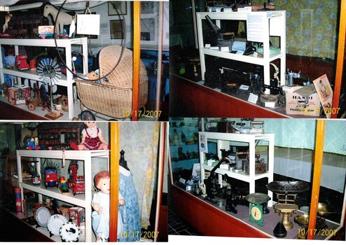 Visitors Centre Display- Museum in 2007 showing a variety of display items..