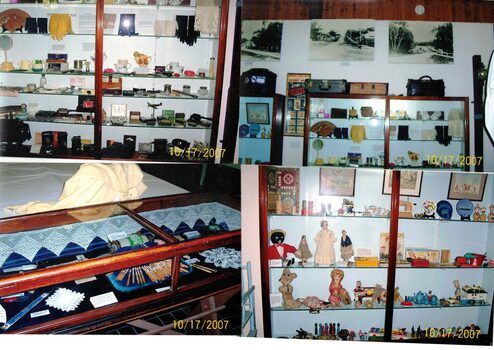 Visitors Centre Display- Museum in 2007 showing a variety of display items..