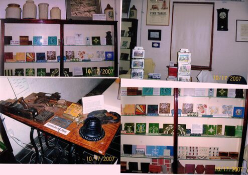 Visitors Centre Display- Museum in 2007 showing a variety of display items..