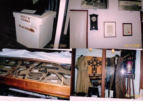 Visitors Centre Display- Museum in 2007 showing a variety of display items..
