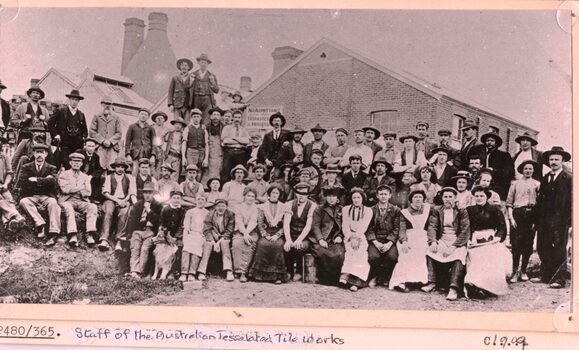 Workers at Australian Tessellated Tile  Co. 1909