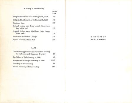 The History of Nunawading - Illustrations and Maps