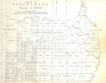 The History of Nunawading - 1864 map 