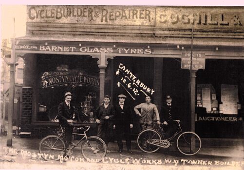 William Mostyn Tanner was a bike builder/repairer with a shop in Canterbury Road Canterbury.