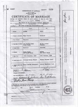 Certificate of Marriage - Tanner