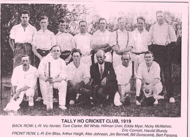 Tallyho Cricket Club 1919