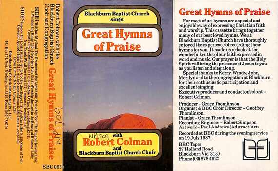 "Great Hymns of Praise" audio cassette cover