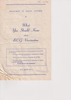 B.C.G. Vaccinations