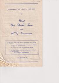 B.C.G. Vaccinations