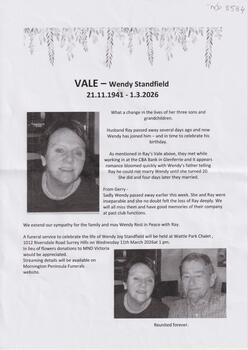 VALE - Wendy Standfield