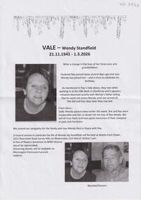 VALE - Wendy Standfield