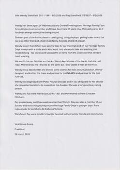 VALE - Wendy Standfield