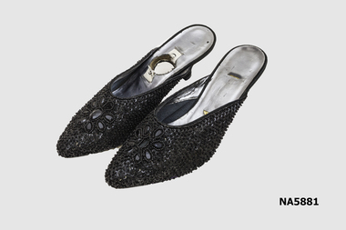 Black beaded shoes