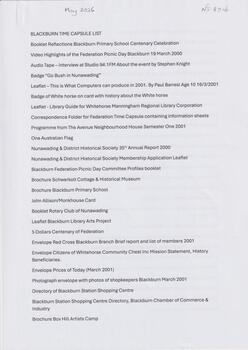 Federaton Time Capsule (Blackburn)