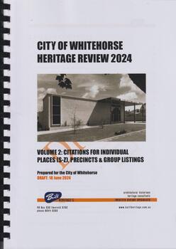 City of Whitehorse Heritage Review 2024