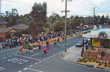 2000 Olympic Torch Relay photographed in Canterbury Road Sth Blackburn.