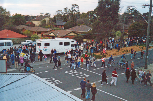 2000 Olympic Torch Relay photographed in Canterbury Road Sth Blackburn.