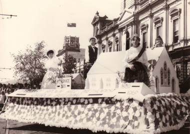 Photograph - Black and White, Decorated Float, c1966