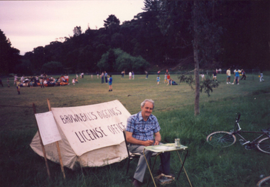 Photograph - Colour, Ed Bawden at the Brown Hill Family Fun Night, 1986, 11/1996