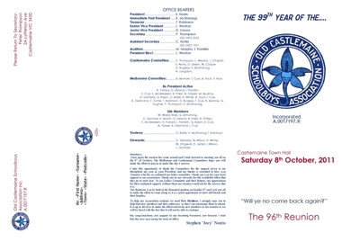 2011 Program, Peter Thompson, 2011